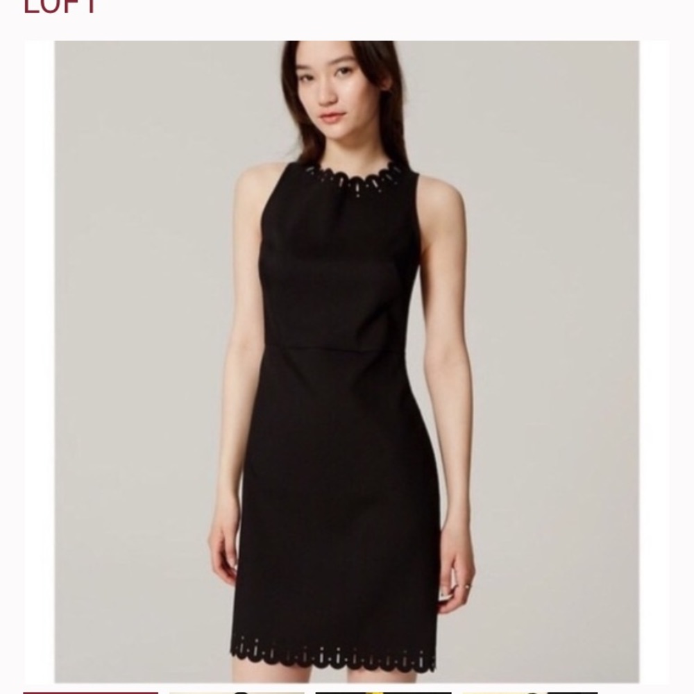 LOFT black sheath cut out dress